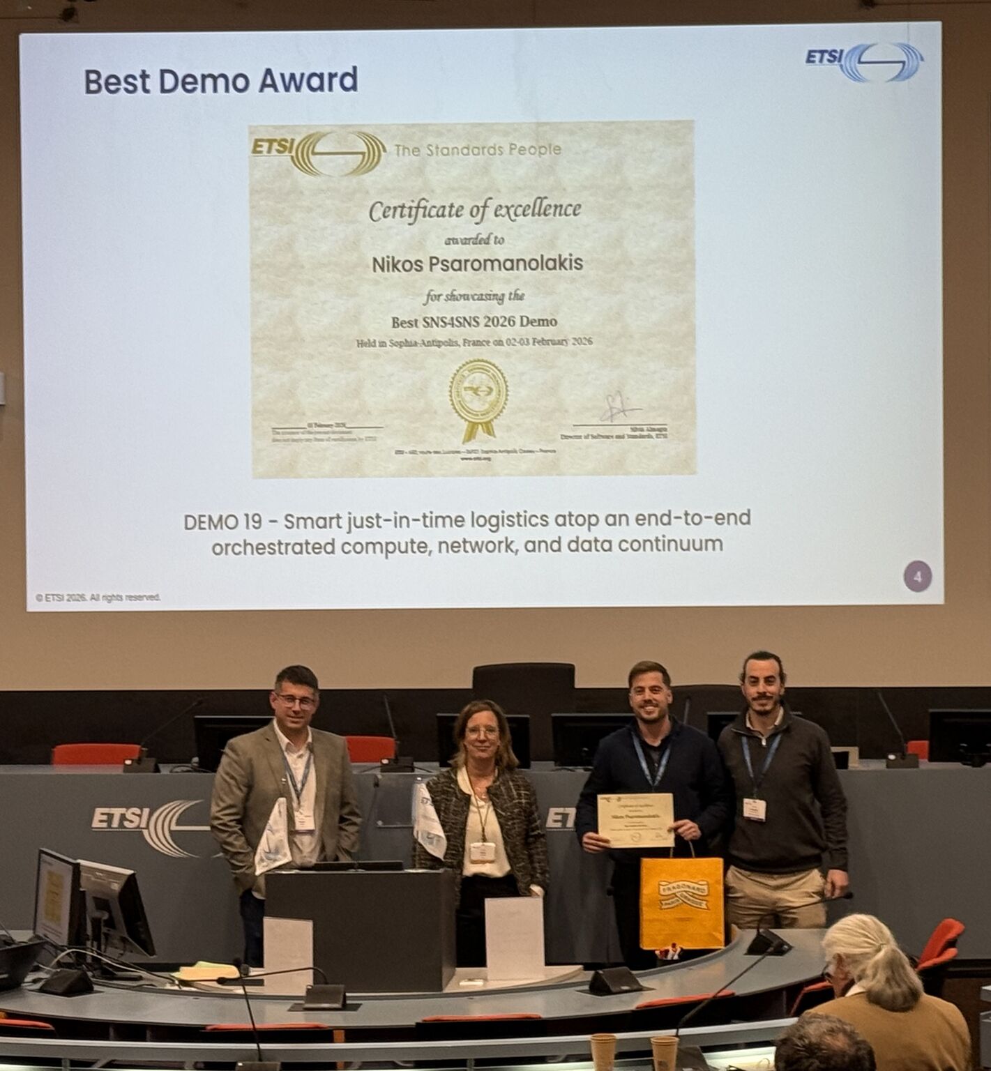 Ubitech UBITECH Distinguished at ETSI SNS4SNS 2026 with Best Demo Award – UBITECH